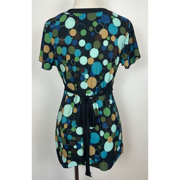 Vintage Y2k 90s Hot Tempered Top Large Babydoll Fairy Grunge Polka Dot Tie Back - Picture 3 of 4